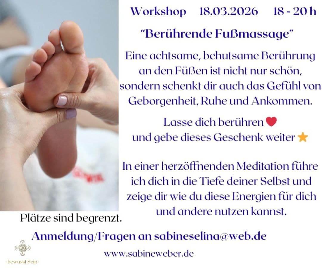 Workshop Berührende Fußmassage