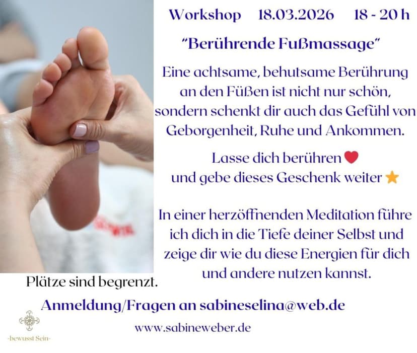 Workshop Berührende Fußmassage