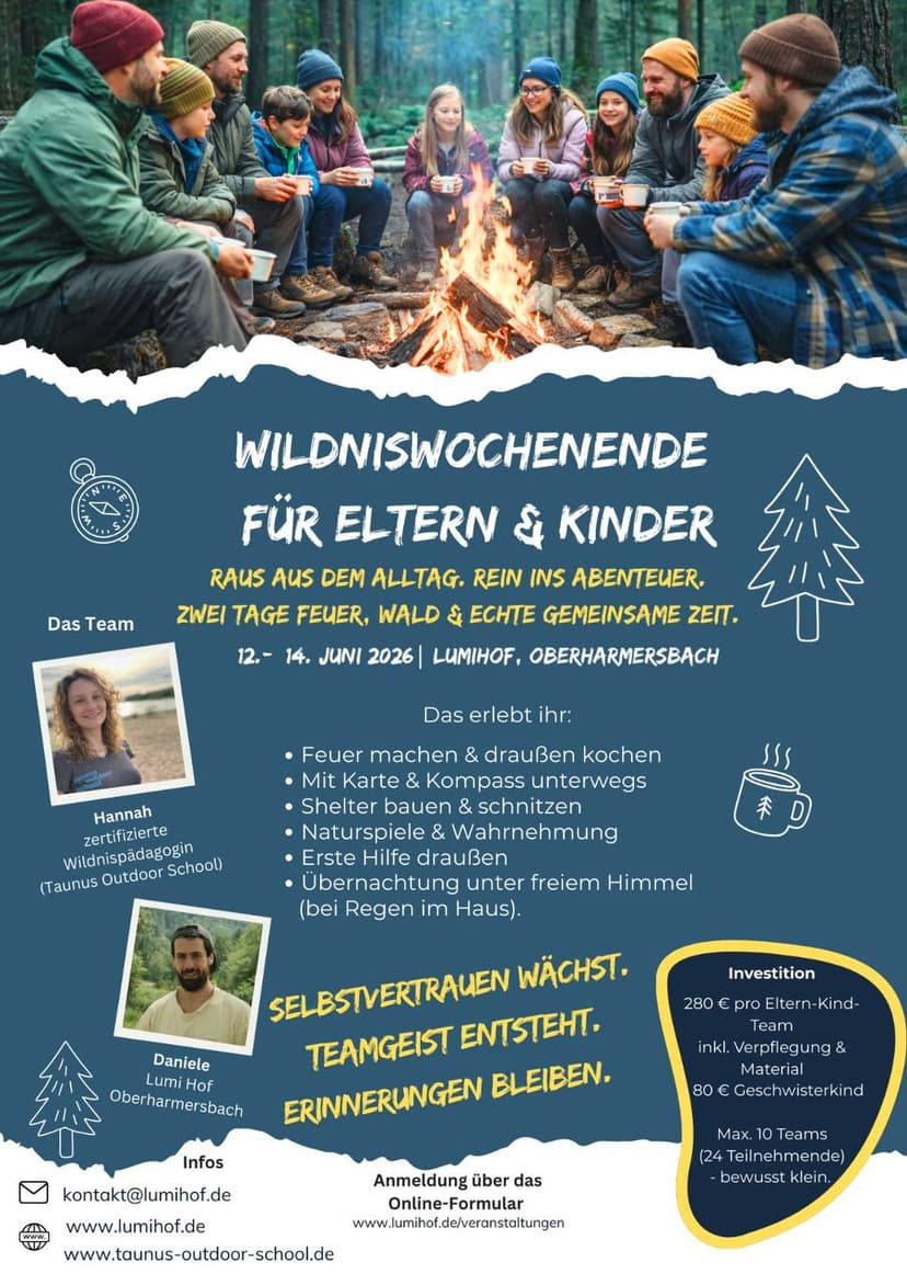 WILDNISWOCHENENDE FÜR ELTERN & KINDER