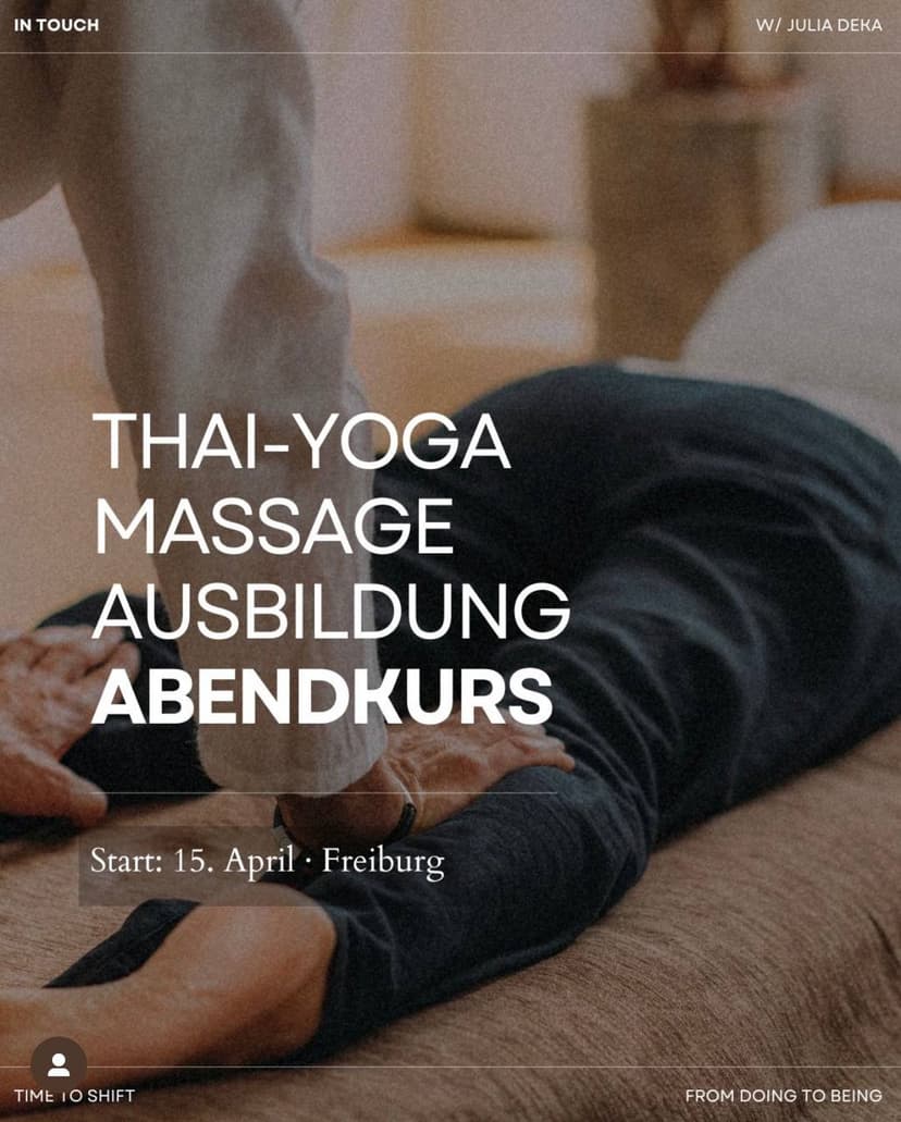 Thai-Yoga Massage Abendkurs Modul 1