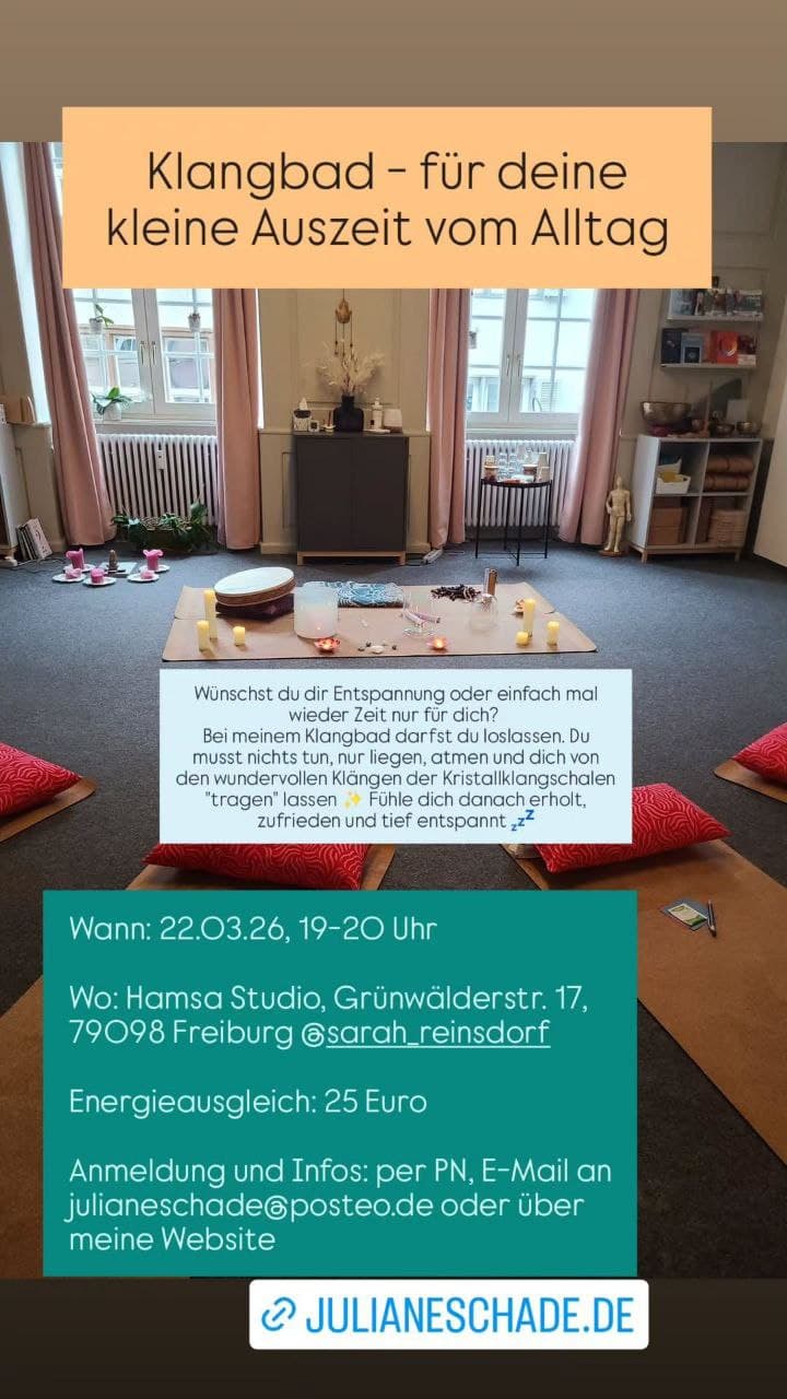 Klangbad für deine Auszeit vom Alltag