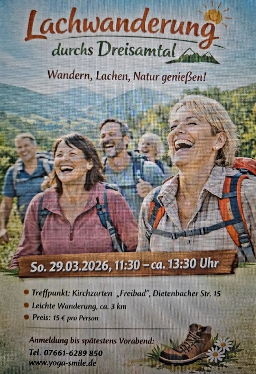 Raus aus dem Kopf, rein ins Lachen! Lachwanderung Dreisamtal