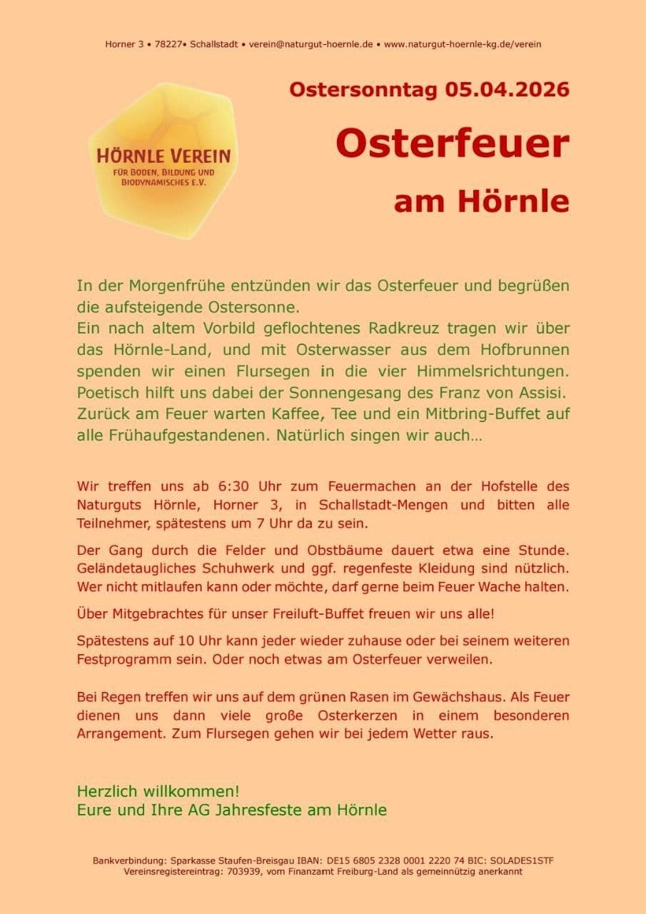 Osterfeuer am Hörnle