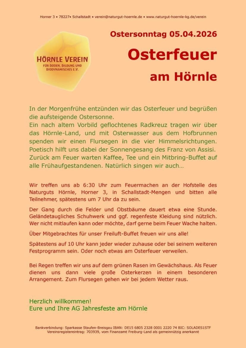 Osterfeuer am Hörnle