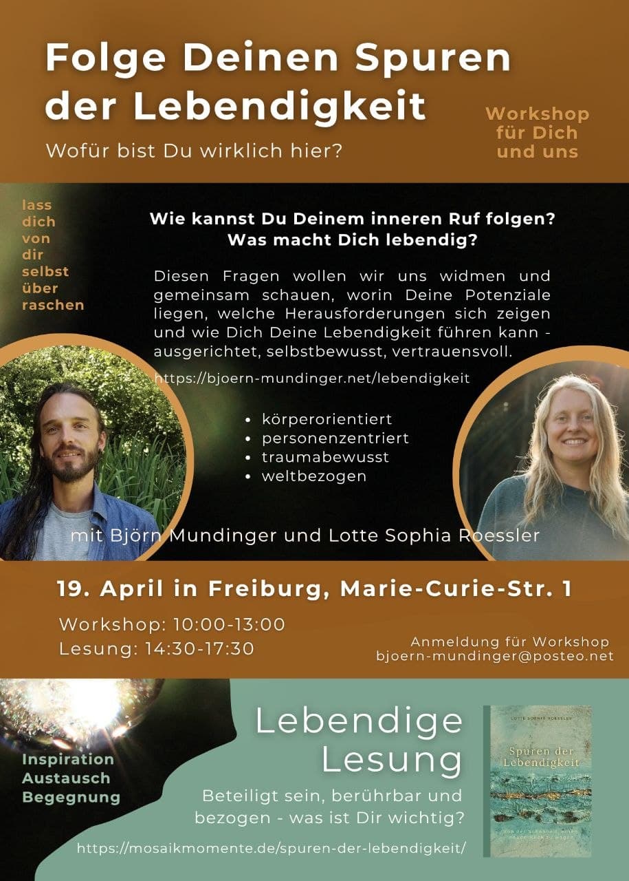 Workshop: Folge Deinen Spuren der Lebendigkeit