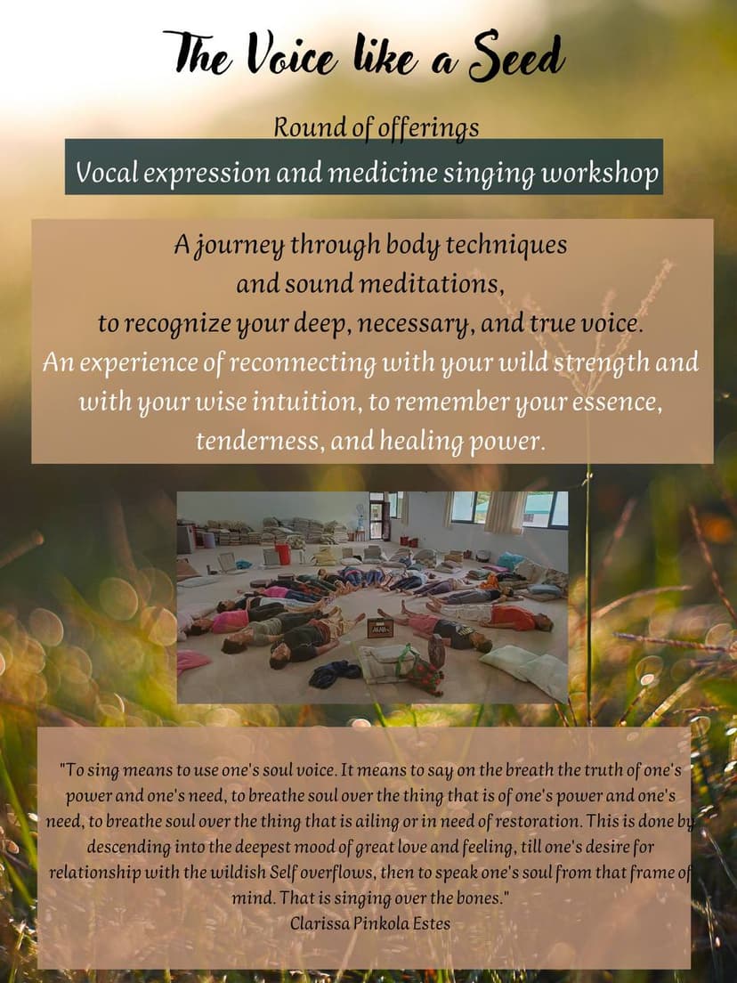 Vocal expression and medicine singing workshop