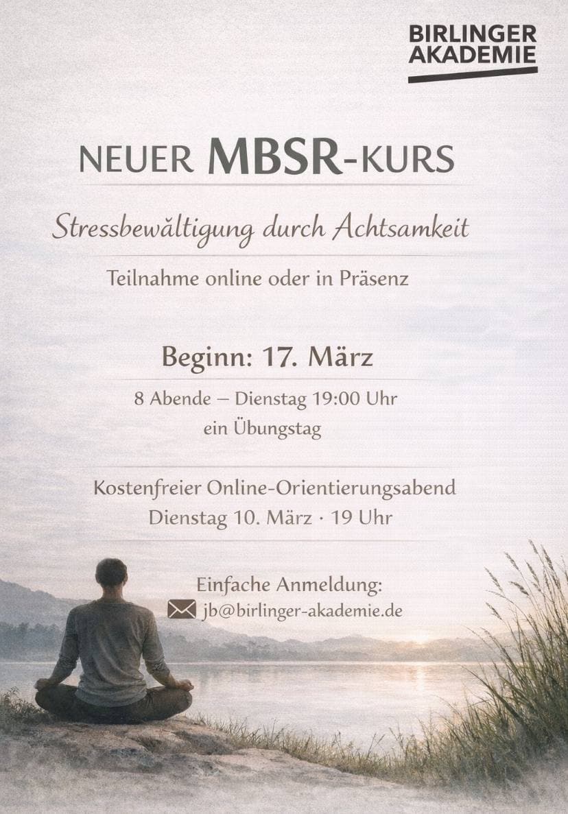 Kostenfreier Online-Orientierungsabend MBSR