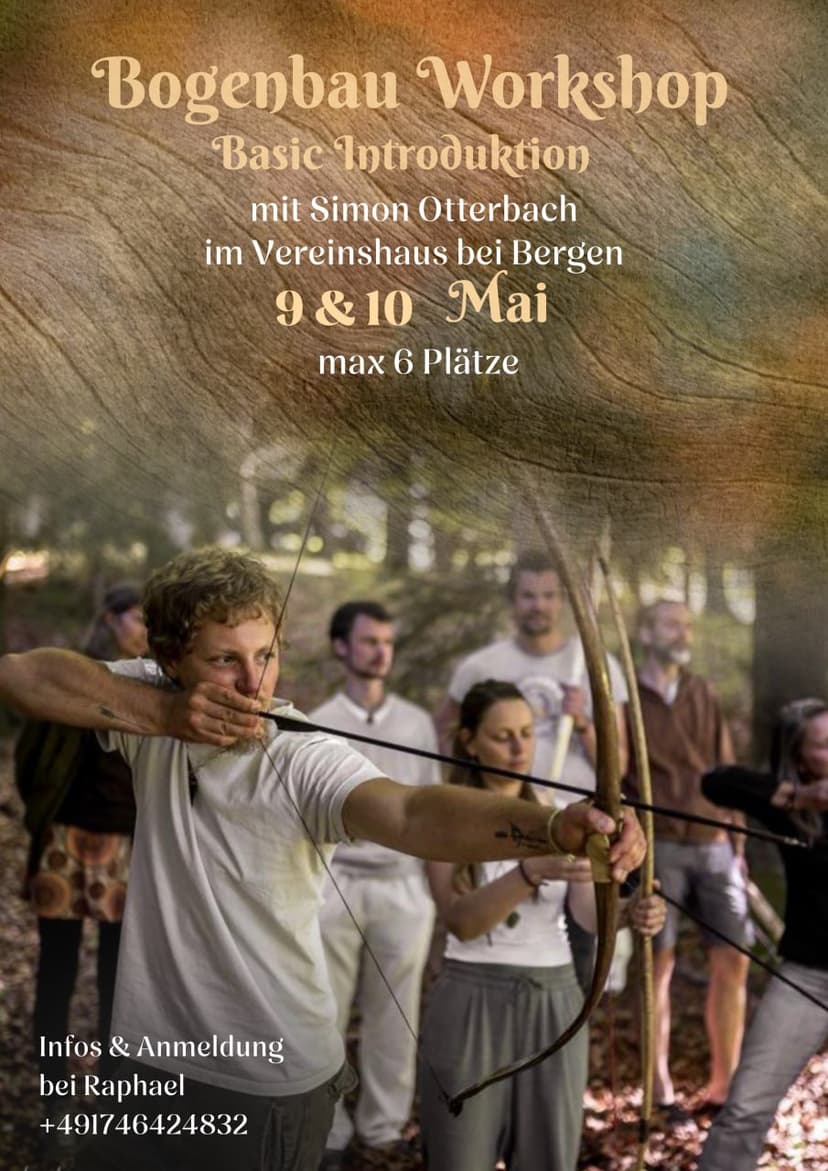 Bogenbau-Workshop im Vereinshaus bei Bergen