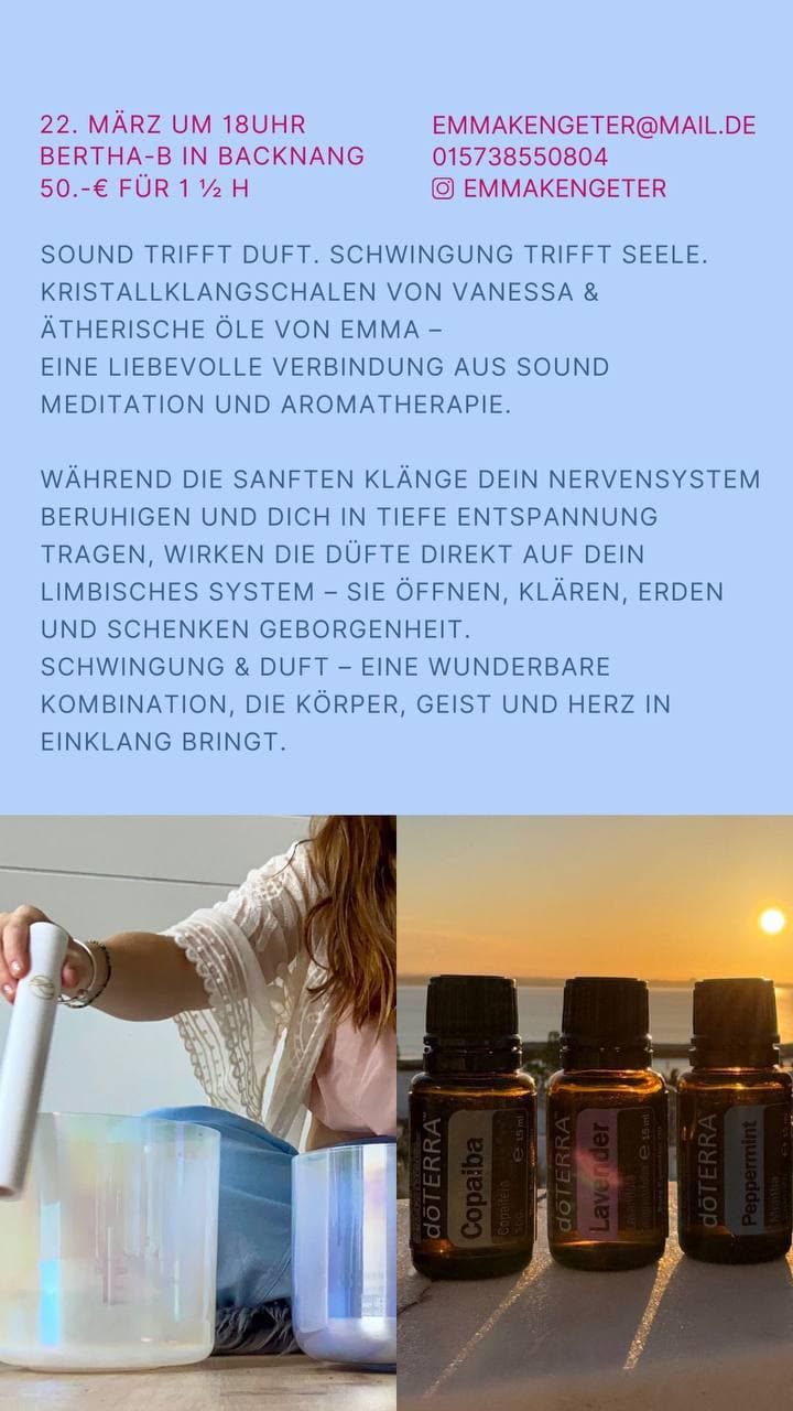 Sound trifft Duft. Schwingung trifft Seele.