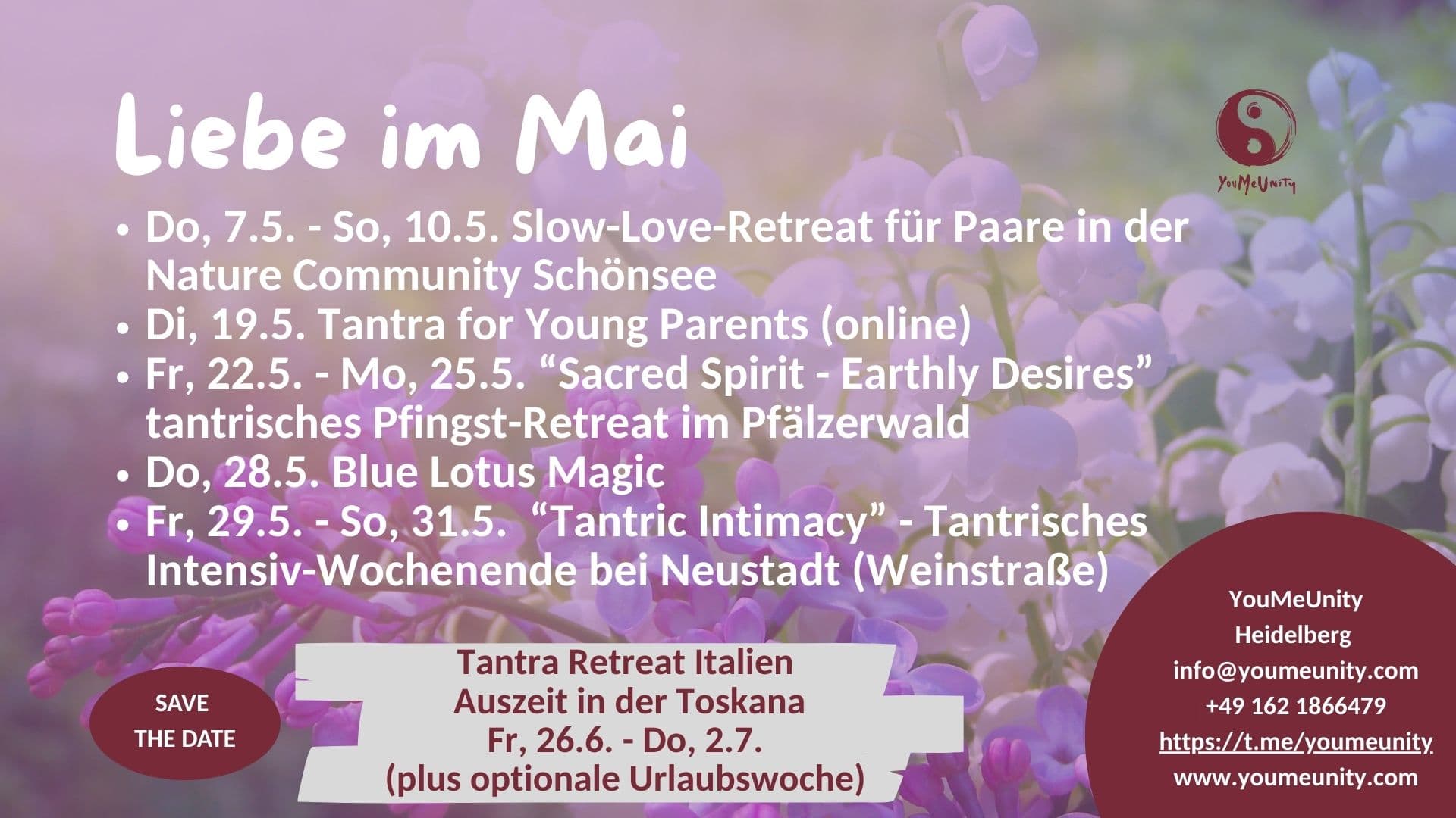 Tantra Retreat Italien - Auszeit in der Toskana
