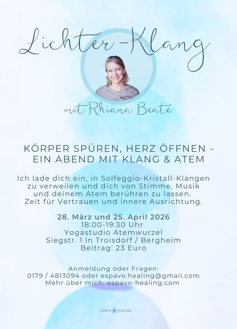 Lichter-Klang: Körper spüren, Herz öffnen - Ein Abend mit Klang & Atem