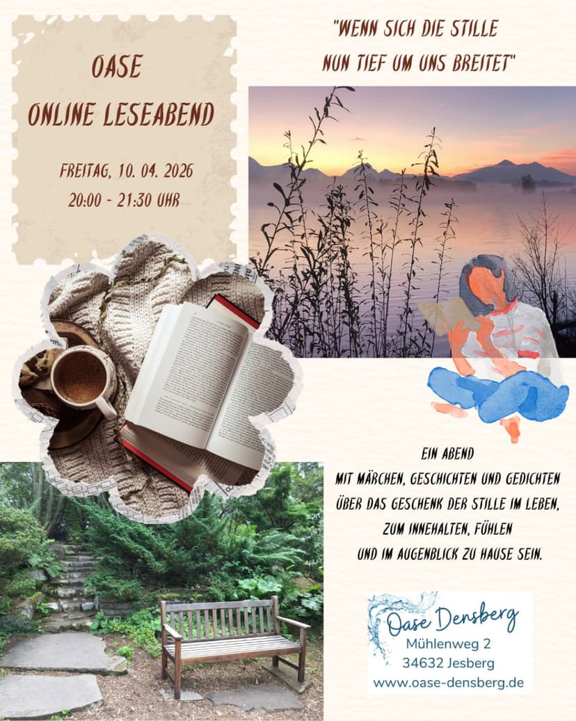 Oase Online Leseabend „Wenn sich die Stille nun tief um uns breitet“