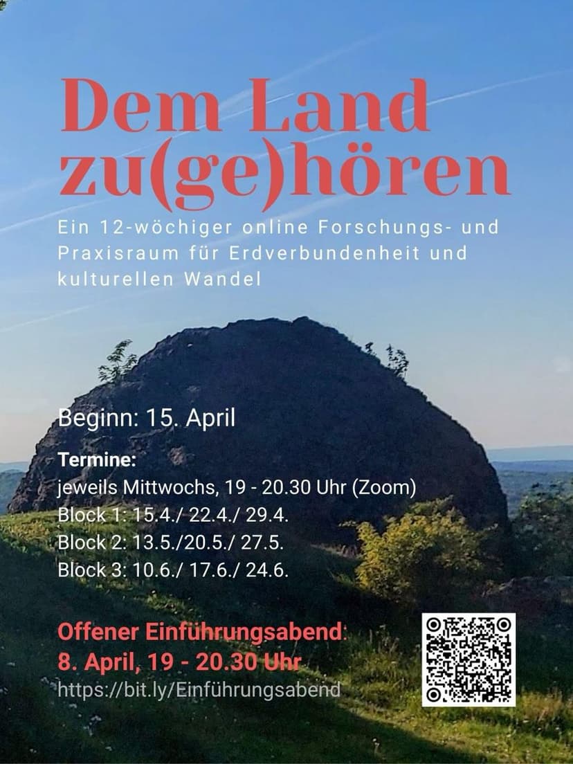 Einführungsabend zum online Forschungsraum 'Dem Land zu(ge)hoeren'