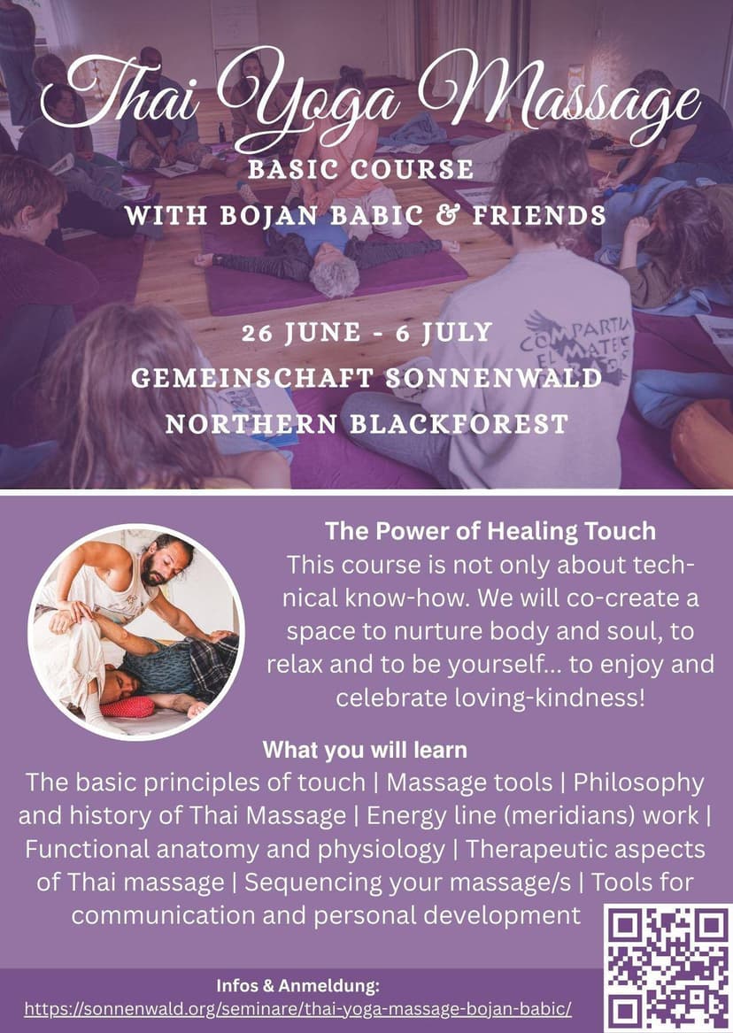 Thai Yoga Massage Basic Kurs mit Bojan Babic