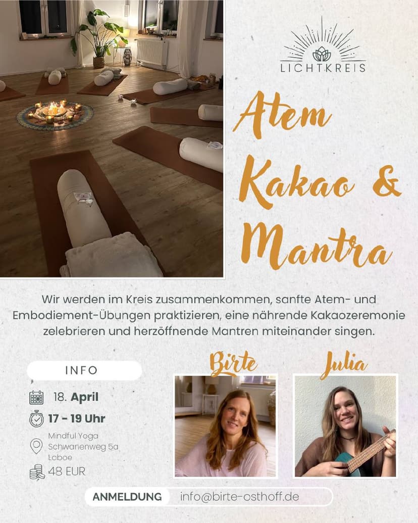 FRÜHLINGS-SPECIAL: Breathwork, Embodiment, Kakaozeremonie & Mantras