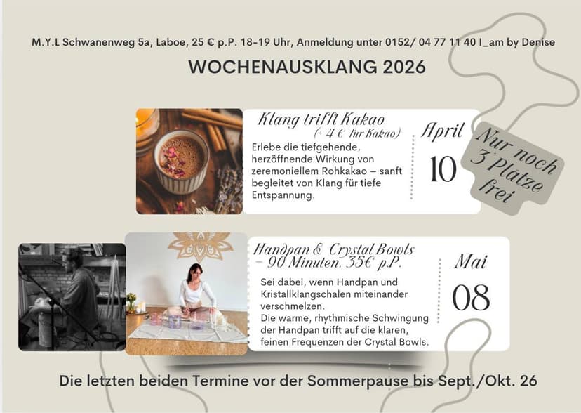 Wochenausklang 2026: Klang trifft Kakao