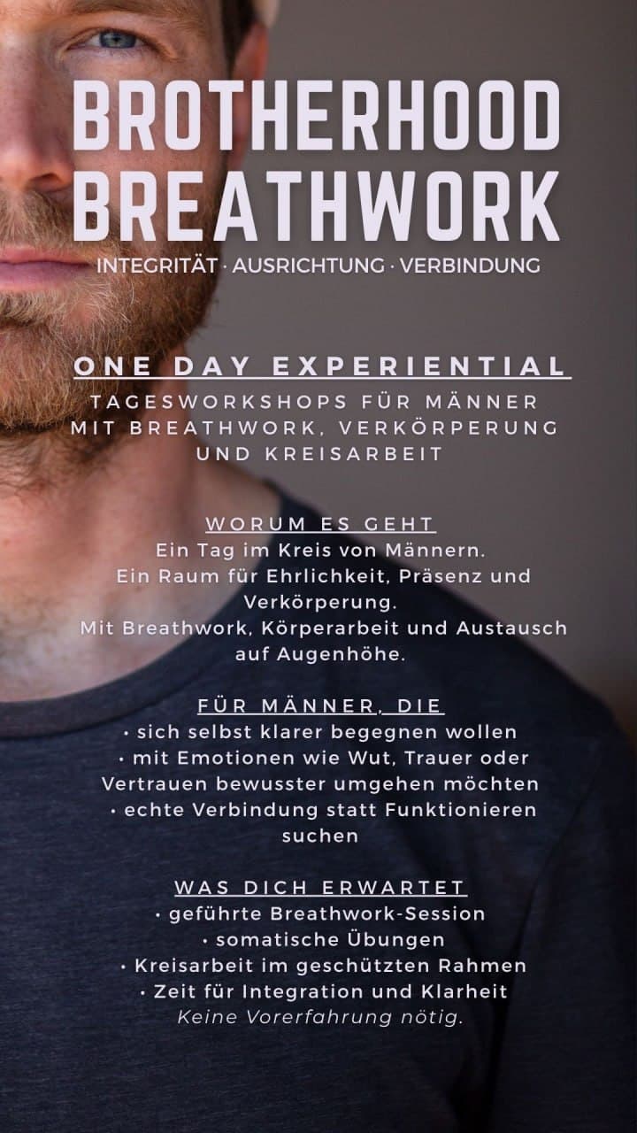 VERTRAUEN IN DICH SELBST - VERTRAUEN INS LEBEN! Männer-Workshop