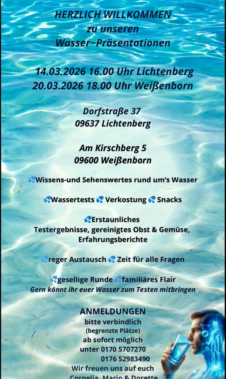 Wasser-Präsentation 💦 mit Cornelia, Mario & Dorette