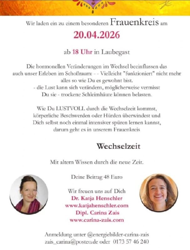 Frauenkreis – Ein sicherer Raum für Austausch und Heilung – Thema Wechselzeit