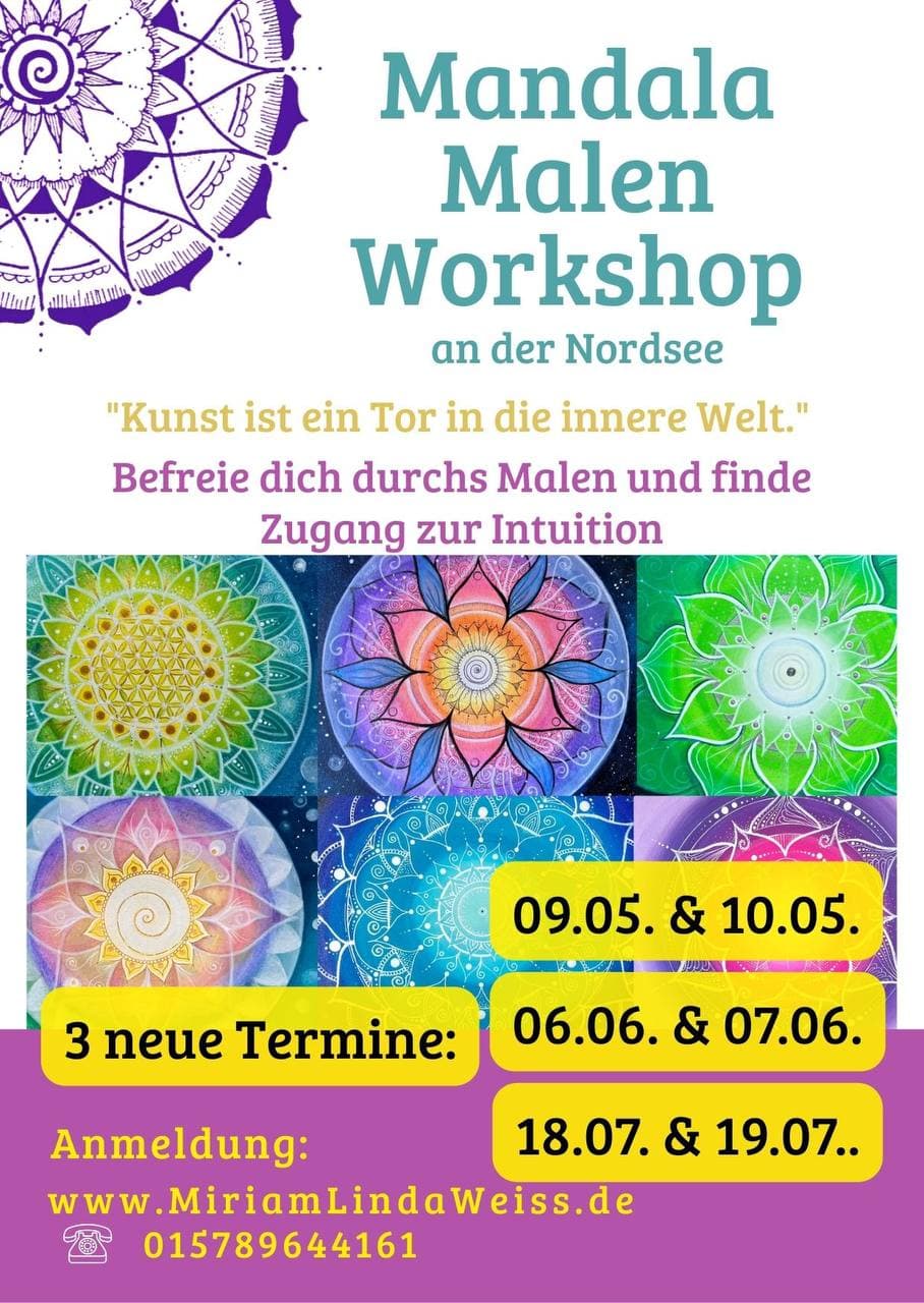 Mandala Malen Workshop an der Nordsee