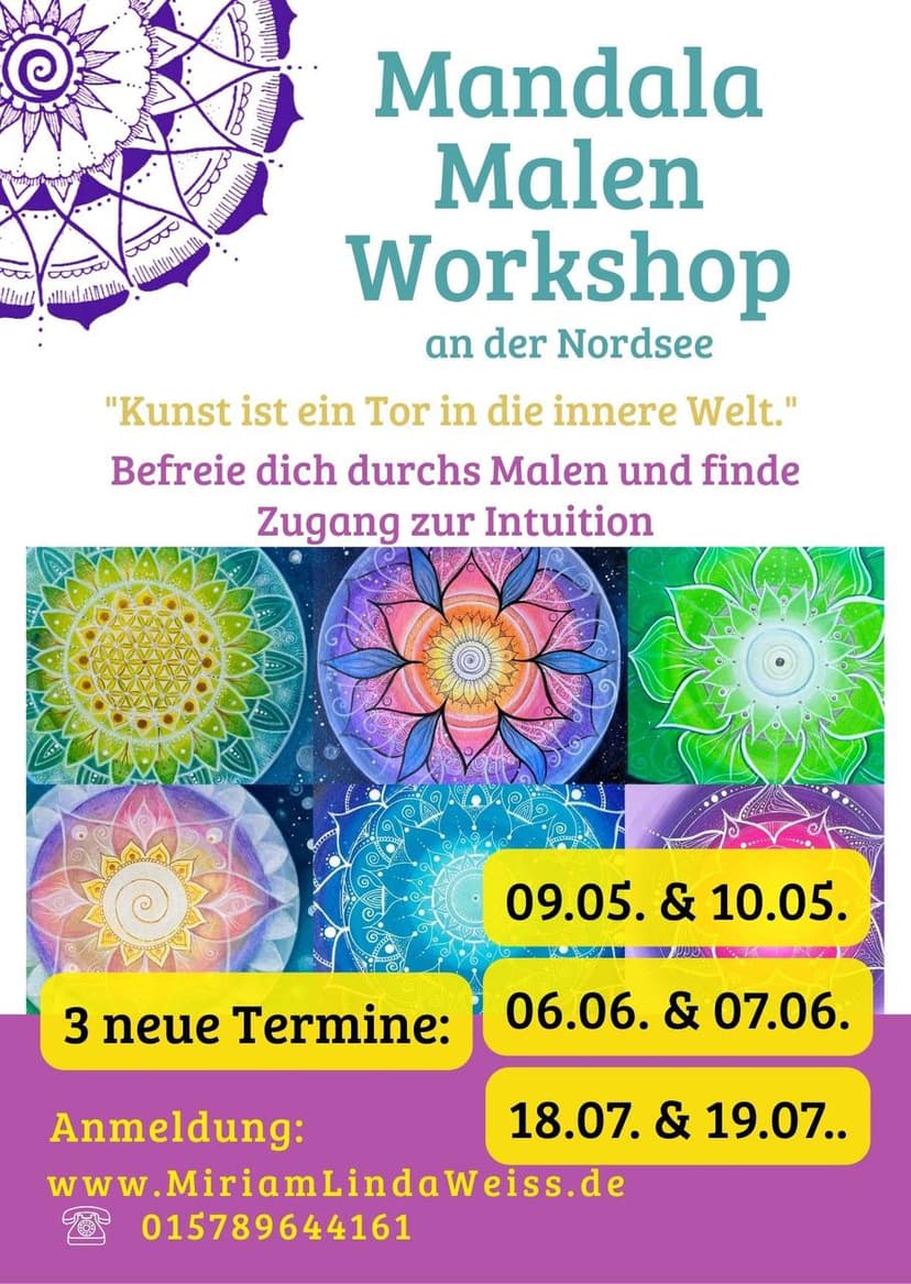 Mandala Malen Workshop an der Nordsee