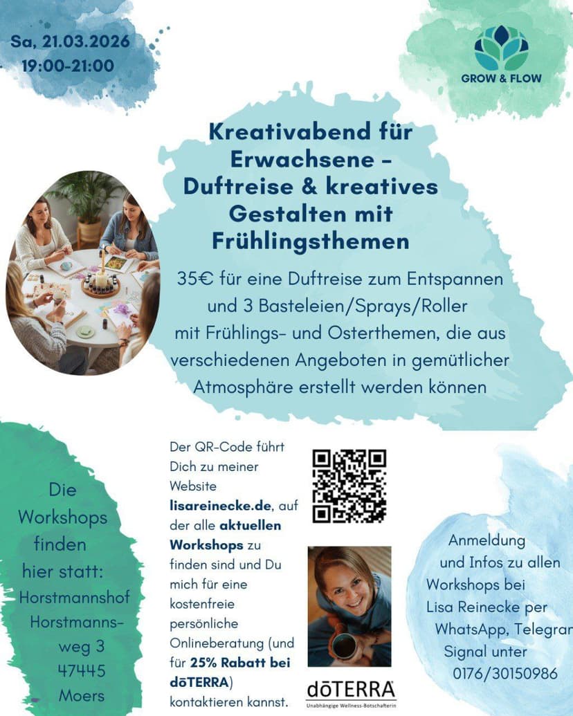 Kreativabend für Erwachsene - Duftreise & kreatives Gestalten mit Frühlingsthemen