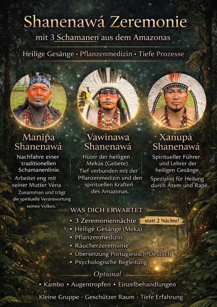 Drei heilsame Nächte mit drei Pajés