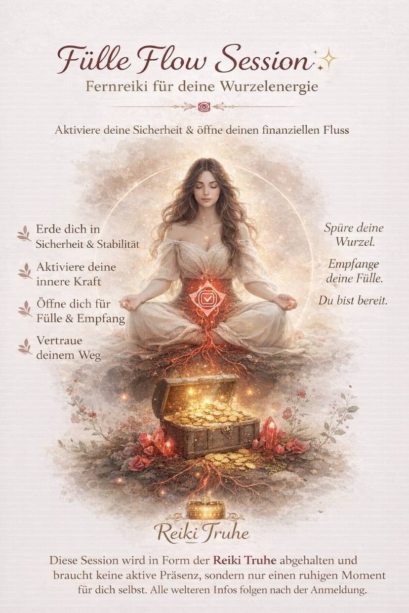 Fülle Flow Session - Fernreiki für deine Wurzelenergie