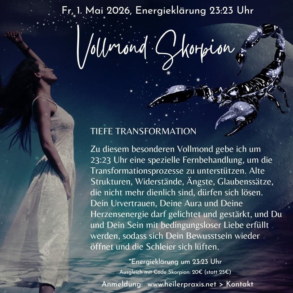 Vollmond im Skorpion: WAGE TRANSFORMATION! Energieklärung