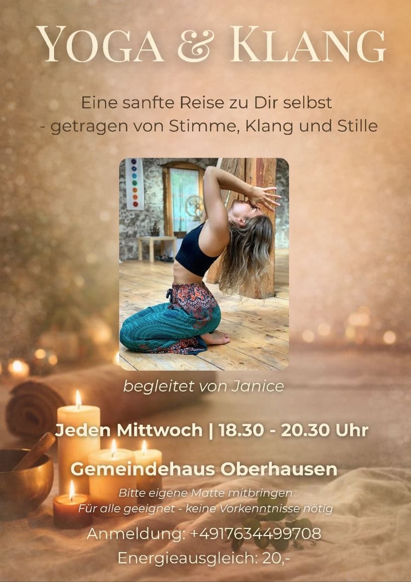 Yoga & Klang - eine sanfte Reise zu dir selbst
