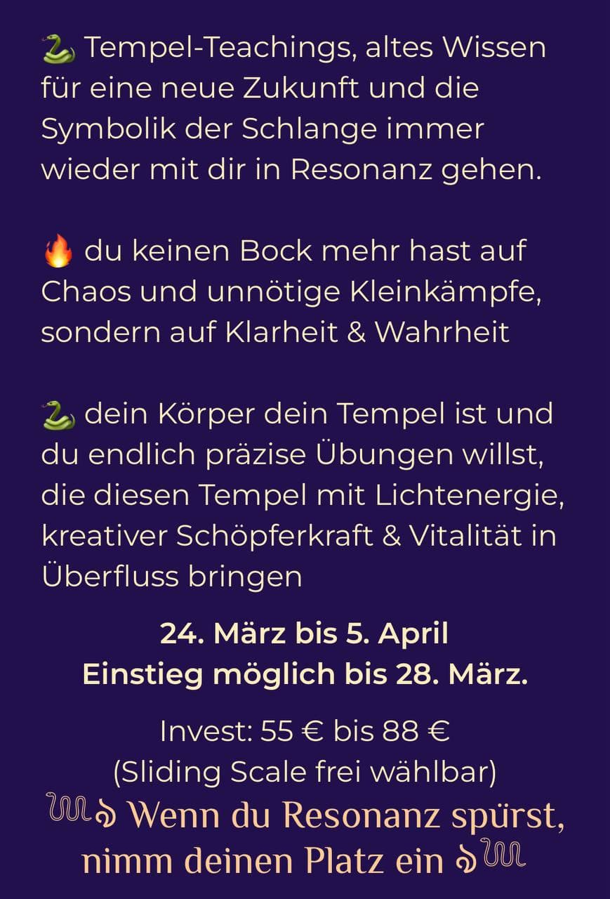 Tempel-Teachings: Wellenzauber der roten Schlange